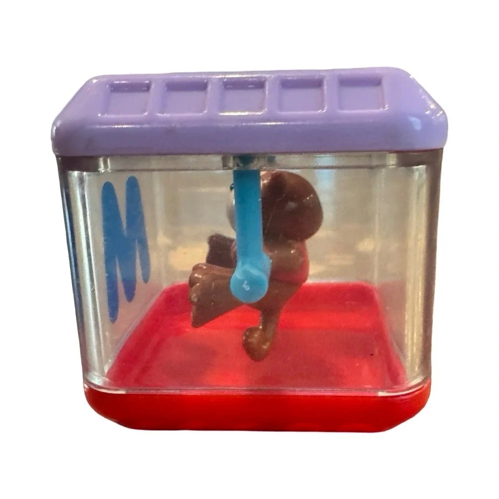 Fisher-Price Peek-a-Blocks Alphabet Letter M Monkey Swinging Sensory Toy Block